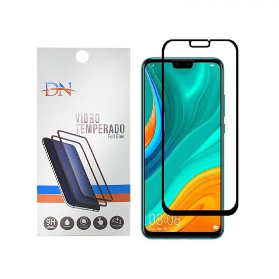 PROTECTOR DE VIDRO DE FULL GLUE DN PARA HUAWEI Y8S PRETO